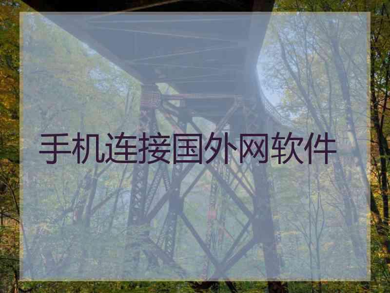 手机连接国外网软件